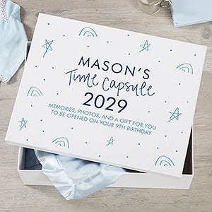Personalized Time Capsule Keepsake Box - Boy - 8x10 - 28546-S