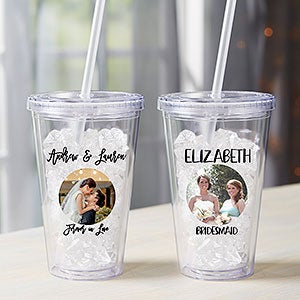 Wedding Photo Message Personalized 17 oz. Insulated Acrylic Tumbler - 28550