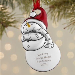 Write Your Own Personalized Snowman Metal Ornament - 28551