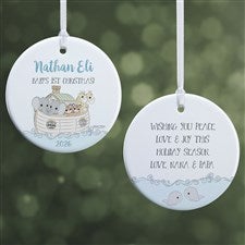 Precious Moments® Noahs Ark Baby Boy Christmas Ornament-2.85 Glossy - 2 Sided - 28562-2S