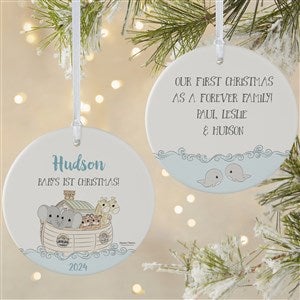 Precious Moments® Noahs Ark Baby Boy Christmas Ornament-3.75 Matte - 2 Sided - 28562-2L