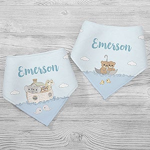 Precious Moments® Noahs Ark Personalized Bandana Bibs- Set of 2 - 28578-BB