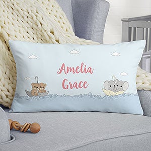 Precious Moments Noahs Ark Personalized Baby Lumbar Throw Pillow - 28579-LB