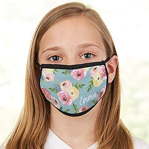 Floral Print Personalized Kids Face Mask - 28585