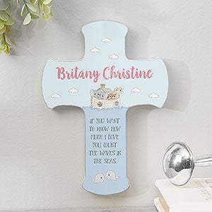 Precious Moments Noahs Ark Personalized Cross - 5x7 - 28617