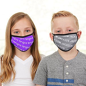 Playful Name Personalized Kids Face Mask - 28628