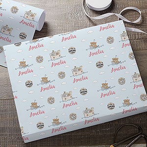 Precious Moments Noahs Ark Personalized Wrapping Paper Roll - 28639