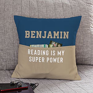 Color Medley Personalized Kids Book 14-inch Pocket Pillow - 28645-S