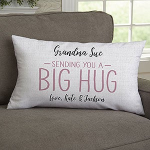 Hug Me Personalized Lumbar Hug Throw Pillow - 28646-LB