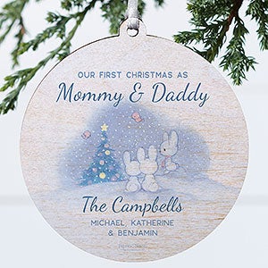 Precious Moments Mommy & Daddys First Christmas Ornament - Wood - 28677-1W