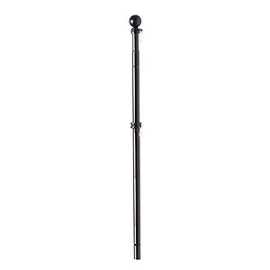 Black Metal Extendable House Flag Pole - 28695