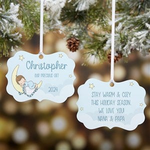 Precious Moments® Silent Night Baby Boy Personalized 2-Sided Ornament - 28697
