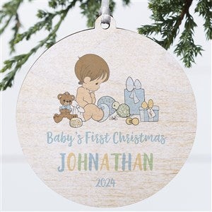 Precious Moments® Our Favorite Gift Baby Boy Ornament - 1 Sided Wood - 28698-1W
