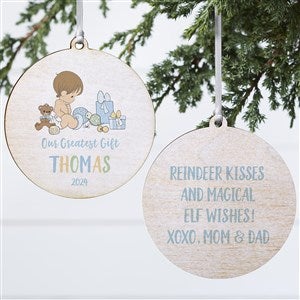 Precious Moments® Our Favorite Gift Baby Boy Ornament - 2 Sided Wood - 28698-2W