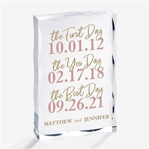 Best Day Ever Personalized Wedding Acrylic Keepsake - 28715