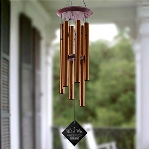 Stamped Elegance Personalized Wedding Wind Chimes - 28718