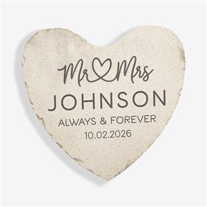 Infinite Love Personalized Wedding Heart Garden Stone - 28719