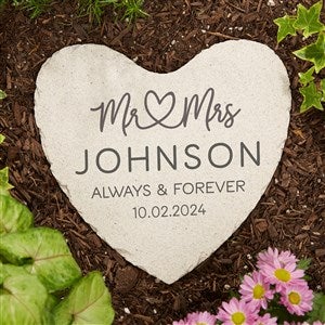 Infinite Love Personalized Wedding Heart Garden Stone - 28719