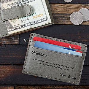 Message for Groom Personalized Money Clip Wallet - 28723