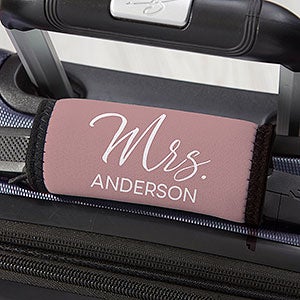 Mr. and Mrs. Personalized Wedding Luggage Handle Wrap - 28724