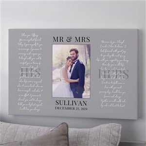 Wedding Vows Personalized Photo Canvas Print - 12x18 - 28740-S