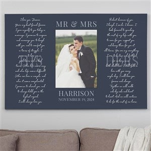 Wedding Vows Personalized Photo Canvas Print - 32x48 - 28740-32x48