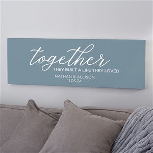 Together They Built Personalized Wedding Canvas Print 16x42 - 28741-16x42