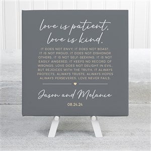 Love Is Patient Personalized Canvas Print-5½ x 5½ - 28742-5x5