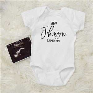 Baby Coming Pregnancy Announcement Personalized Baby Bodysuit - 28784-CBB