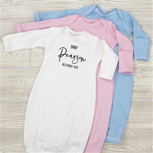 Baby Coming Pregnancy Announcement Personalized Baby Gown - 28784-G