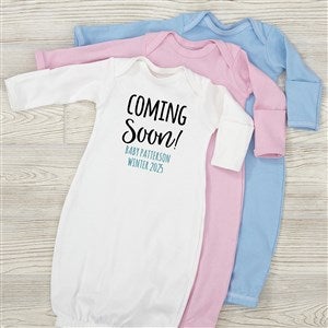 Coming Soon Pregnancy Announcement Personalized Baby Gown - 28785-G