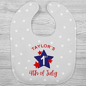 First 4th of July Personalized Baby Bib - 28786-B