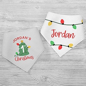 First Christmas Personalized Bandana Bibs - Set of 2 - 28789-BB