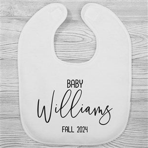 Baby Coming Pregnancy Announcement Personalized Baby Bib - 28792-B