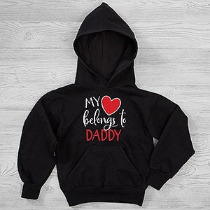 My Heart Belongs Personalized Hanes® Kids Hooded Sweatshirt - 28812-YHS