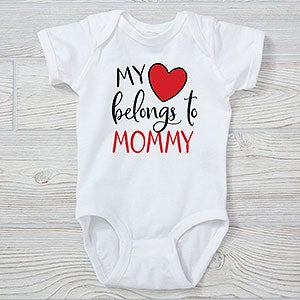 My Heart Belongs Personalized Baby Bodysuit - 28813-CBB