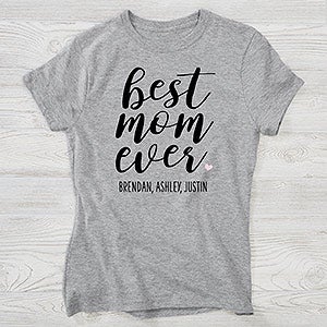 Best Mom Ever Personalized Hanes® Ladies Fitted Tee - 28822-FT