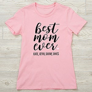 Best Mom Ever Personalized Next Level™ Ladies Fitted Tee - 28822-NL