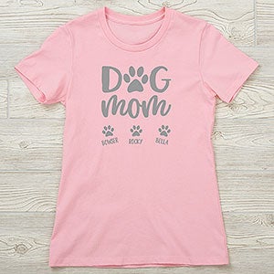 Dog Mom Personalized Next Level Ladies Fitted Tee - 28845-NL