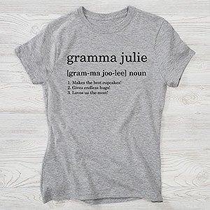 Definition of Grandma Personalized Hanes® Ladies Fitted Tee - 28851-FT