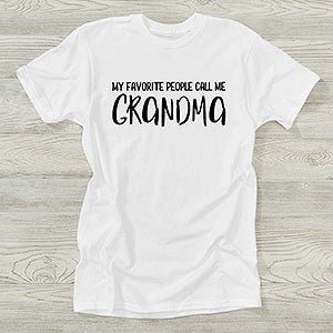 My Favorite People Call Me Grandma Personalized Hanes Ladies T-Shirt - 28857-T