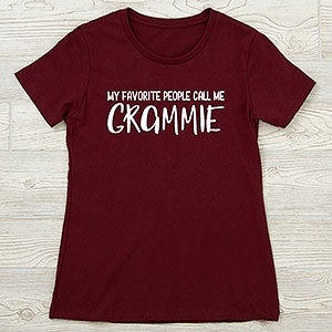 My Favorite People Call Me Grandma Personalized Next Level Ladies Fitted Tee - 28857-NL