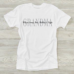 Grandma Personalized Hanes® Ladies T-Shirt - 28863-T