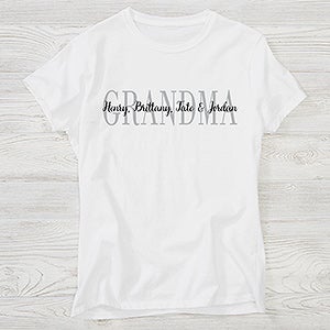 Grandma Personalized Hanes Ladies Fitted Tee - 28863-FT
