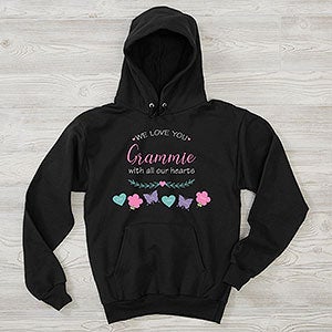 Grandma Has All Our Hearts Personalized Hanes Adult Hooded Sweatshirt - 28873-BHS