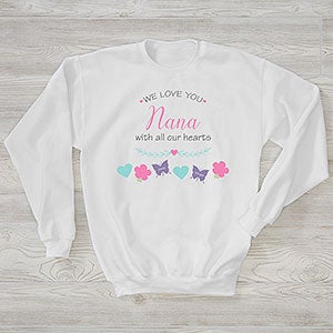 Grandma Has All Our Hearts Personalized Hanes Adult Crewneck Sweatshirt - 28873-WS