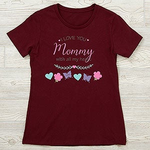 Mom Has All Our Hearts Personalized Next Level Ladies Fitted Tee - 28878-NL