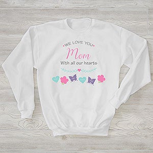 Mom Has All Our Hearts Personalized Hanes Adult Crewneck Sweatshirt - 28879-WS