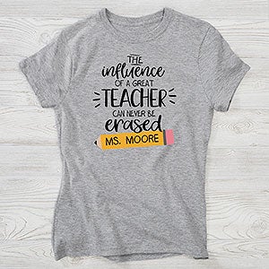 The Influence Of A Great Teacher Personalized Hanes Ladies Fitted Tee - 28881-FT