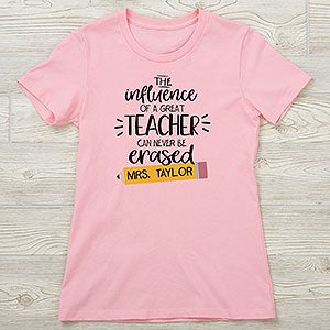 The Influence Of A Great Teacher Personalized Next Level Ladies Fitted Tee - 28881-NL